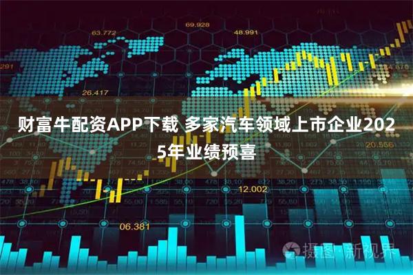 财富牛配资APP下载 多家汽车领域上市企业2025年业绩预喜